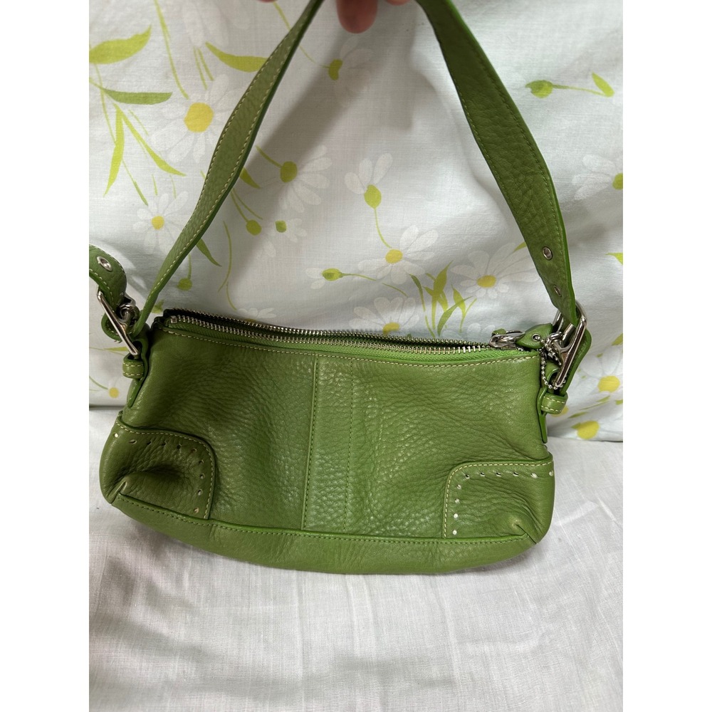 Coach Soho Green Pebbled Leather Small Hobo Shoulder Bag 5052 Y2K Vintage